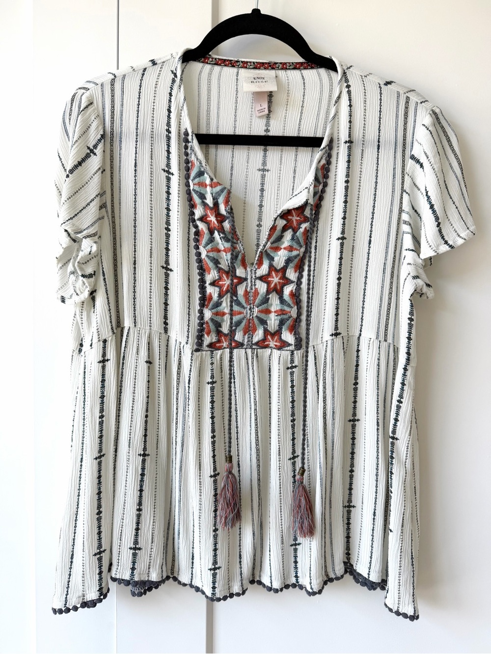 Knox Rose boho peasant top